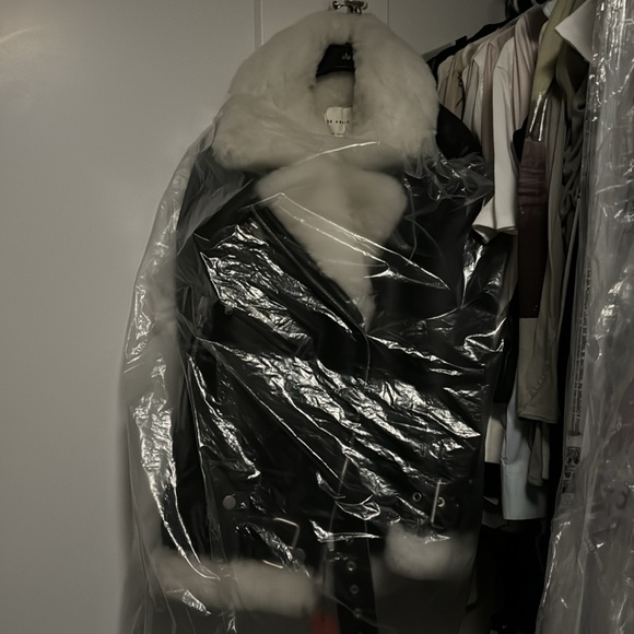 The Arrivals Moya Hearling & Leather Jacket - Picture 4 of 4